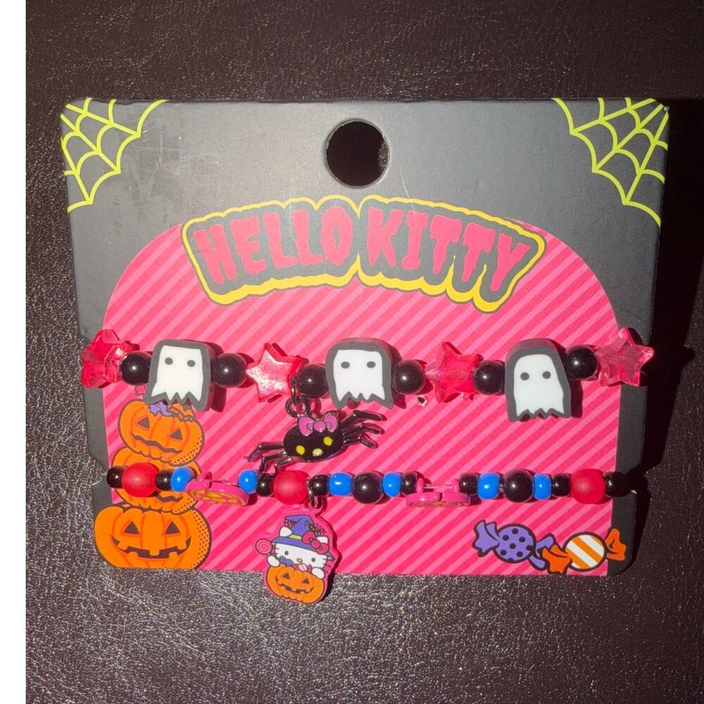 BIO WORLD SANRIO HELLY KITTY HALLOWEEN SPIDER 2PK BRACLETS NWT